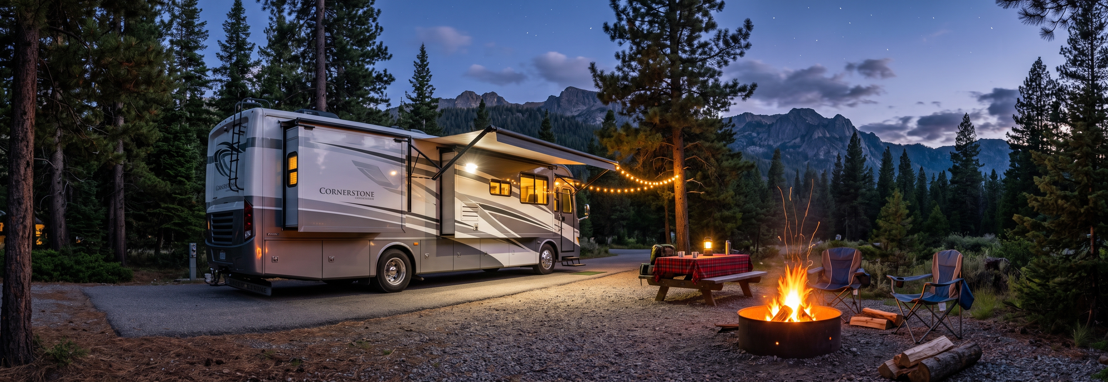 Camping in den USA (illustrative KI-Grafik)