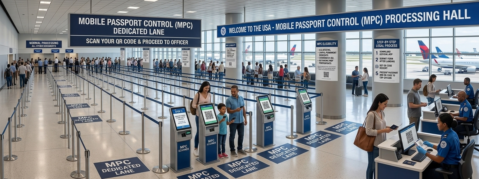 Mobile Passport Control (illustrative KI-Grafik)