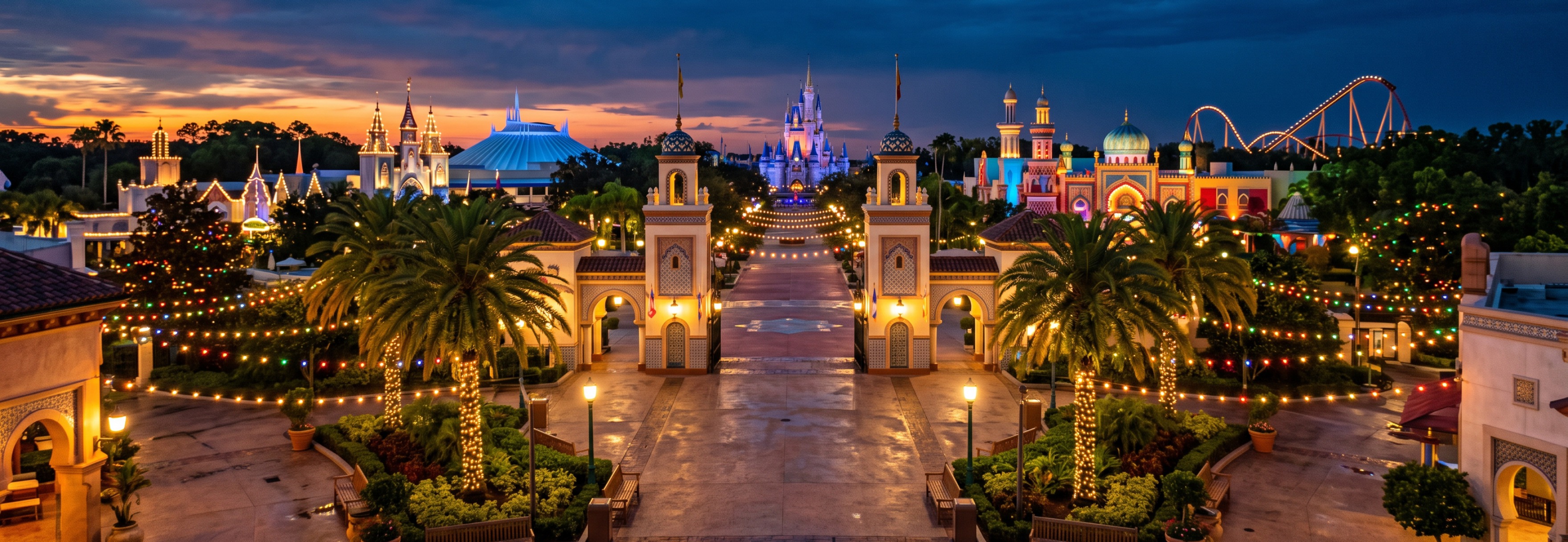 Freizeitpark in Orlando (illustrative KI-Grafik)