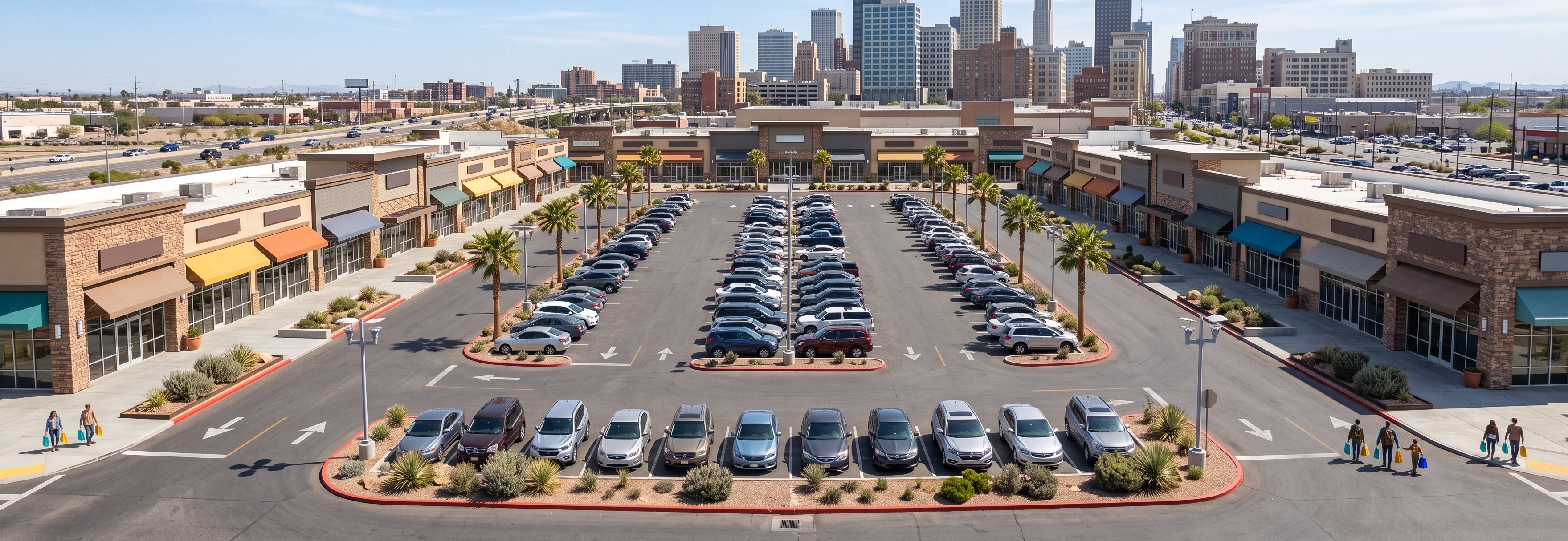 Outlet Malls in den USA (illustrative KI-Grafik)