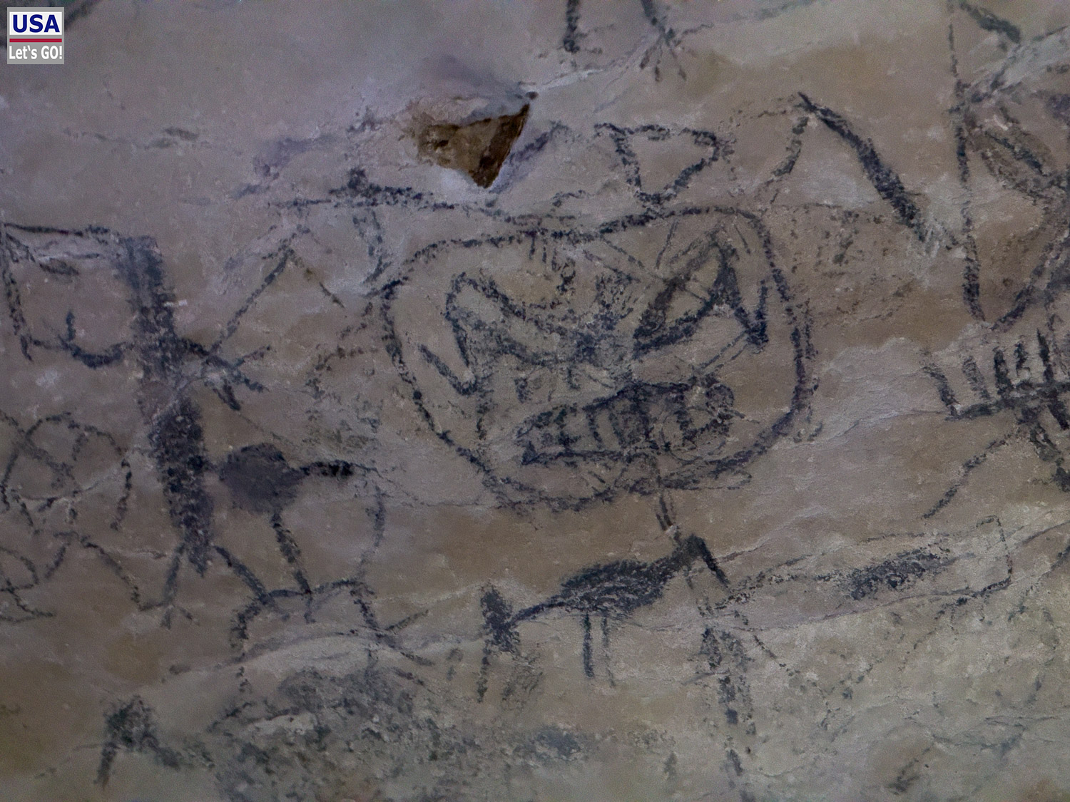 Felsmalereien in der Cueva de la Arena