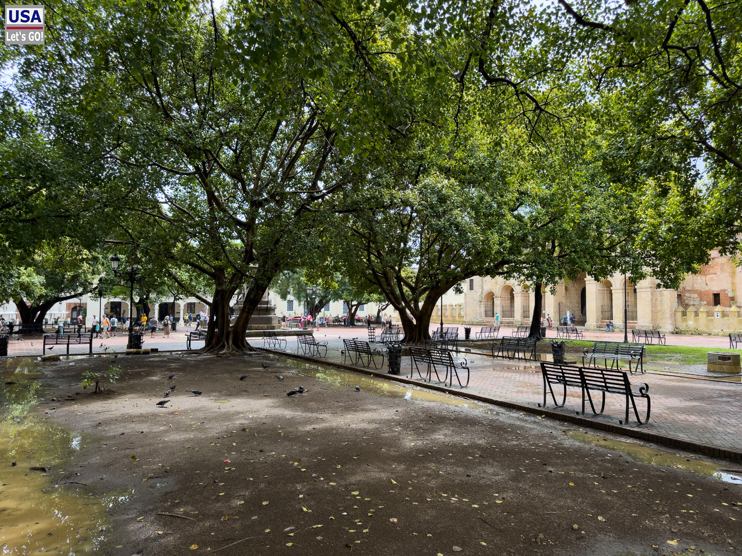 Parque Col&oacute;n in der Zona Colonial, Santo Domingo