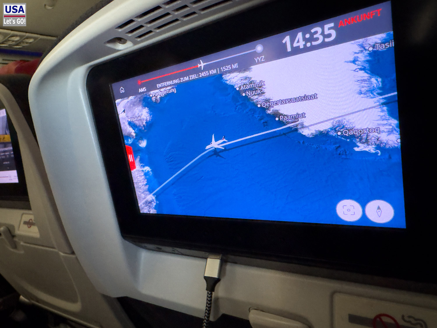 An Bord des Flugs nach Punta Cana