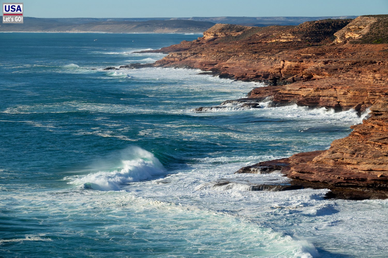 Klippen und Wellen an der Eagle Gorge