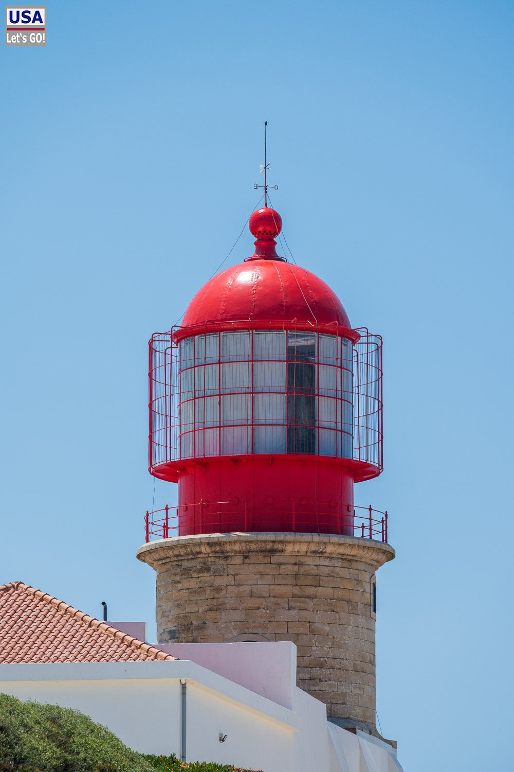 Laterne des Leuchtturms am Cabo de São Vicente