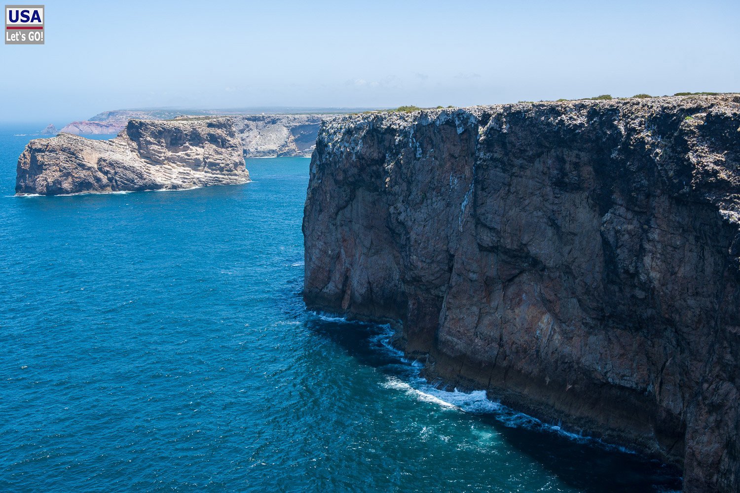 Senkrechte Klippen am Cabo de São Vicente