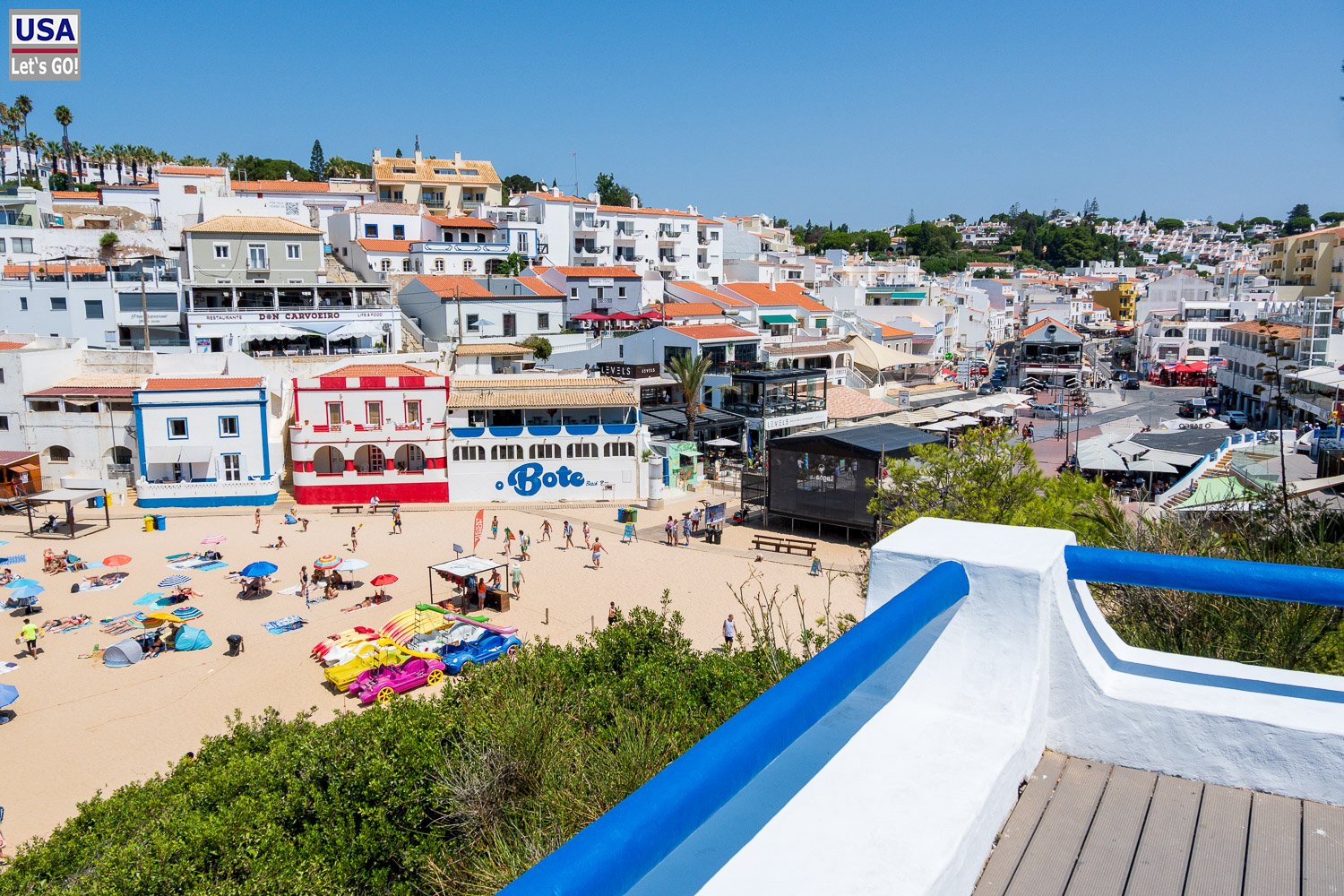 Blick vom Aussichtspunkt auf Carvoeiro