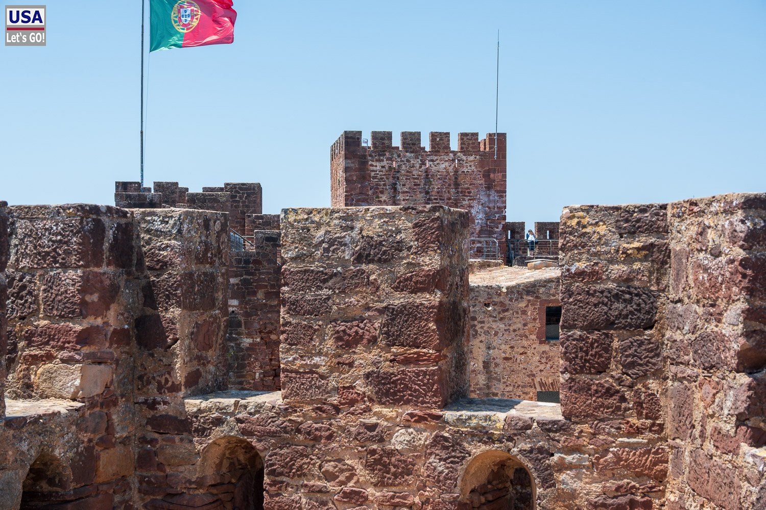 Zinnen der Burgmauer von Silves