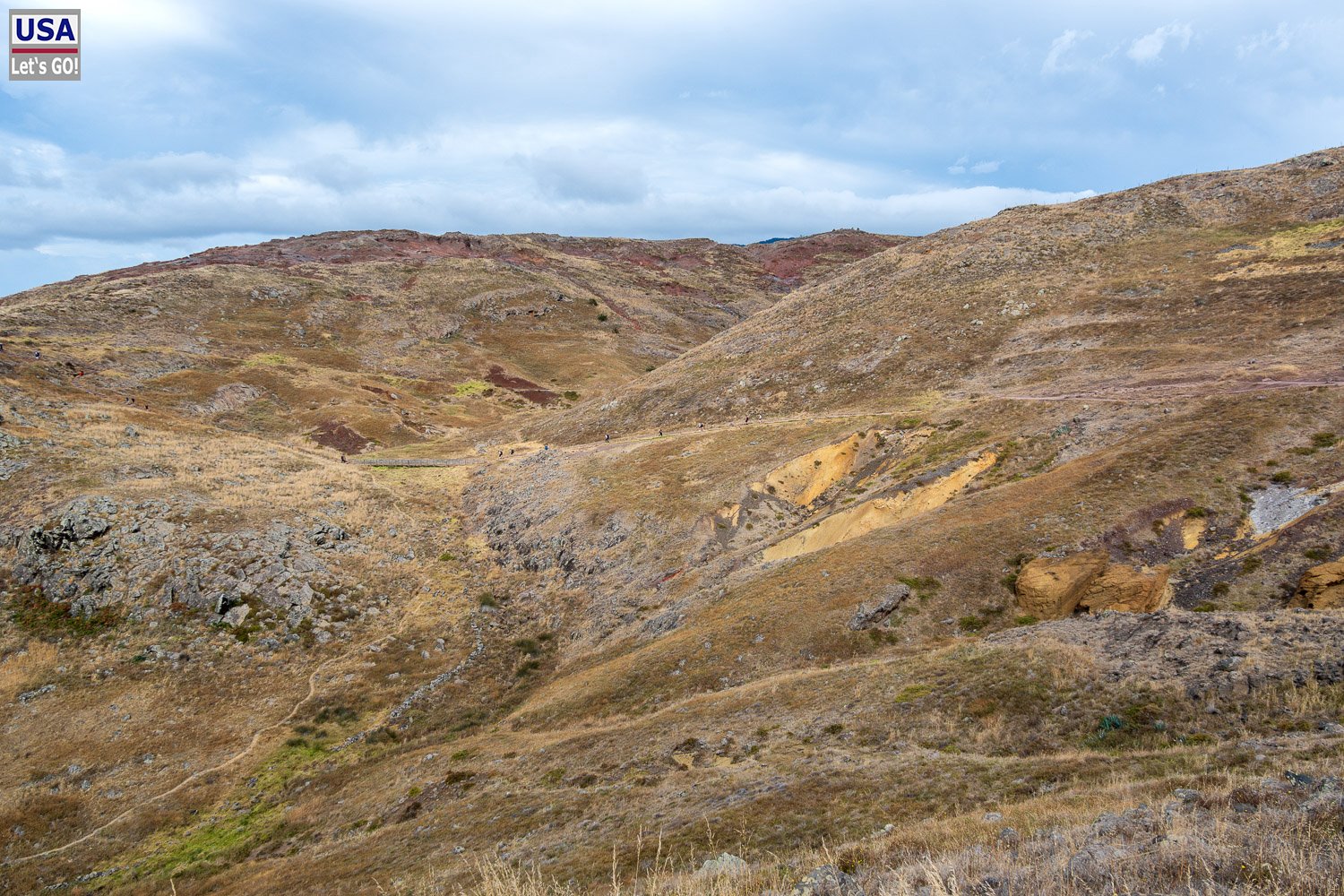Trockene Graslandschaft auf der Halbinsel