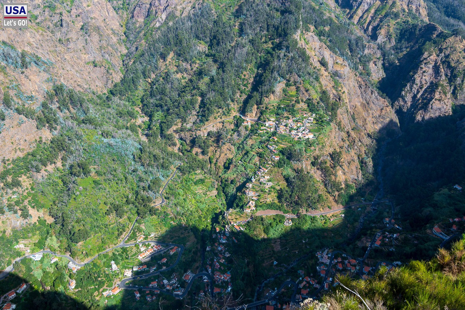 Terrassierte Hänge im Curral das Freiras
