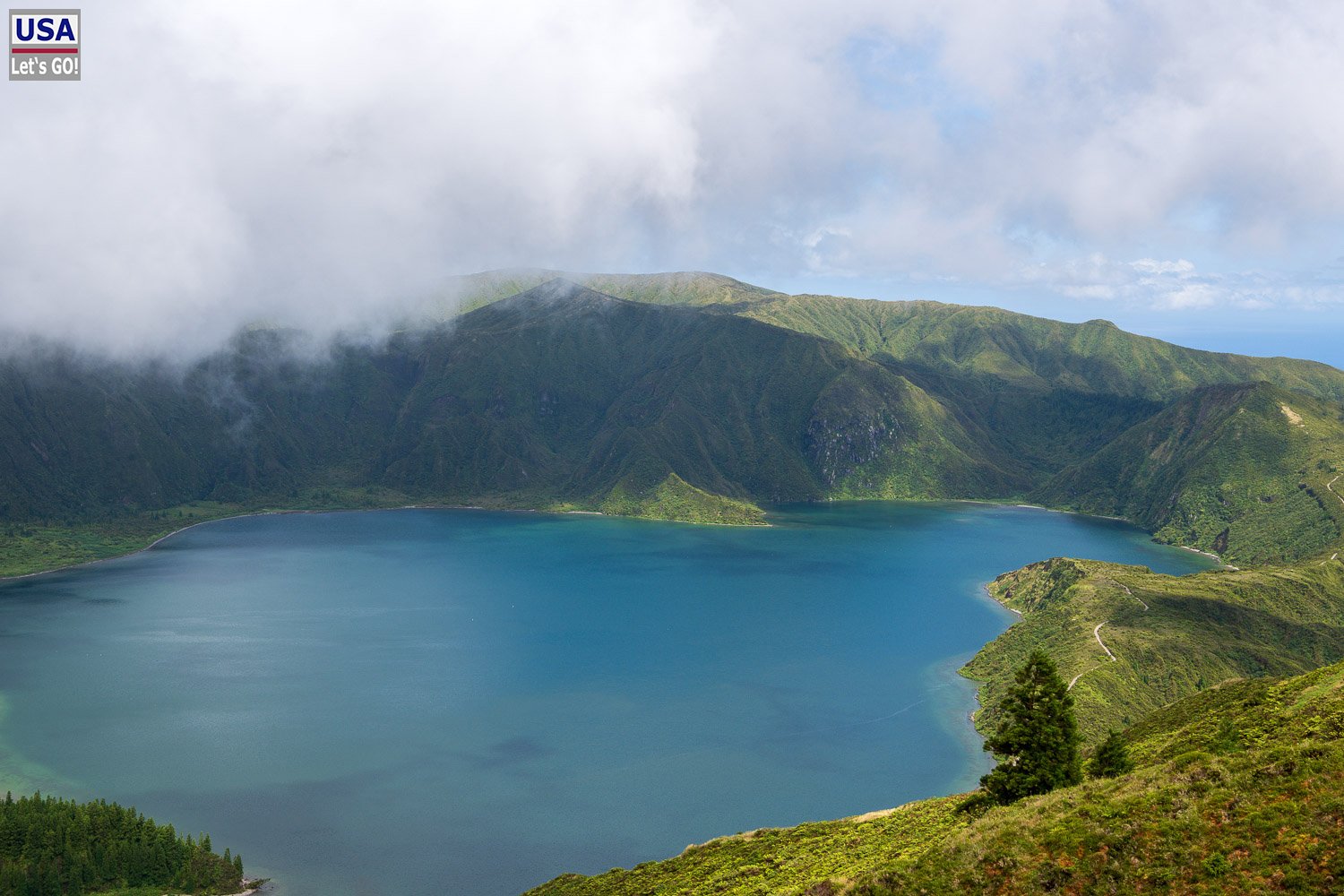Lagoa do Fogo vom oberen Aussichtspunkt