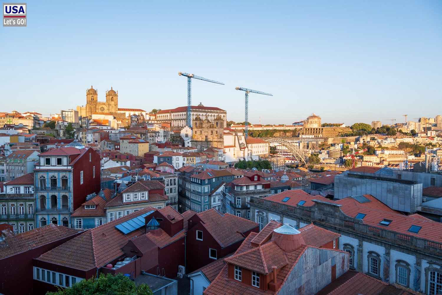 Blick über die Dächer von Porto vom Cale Guest House