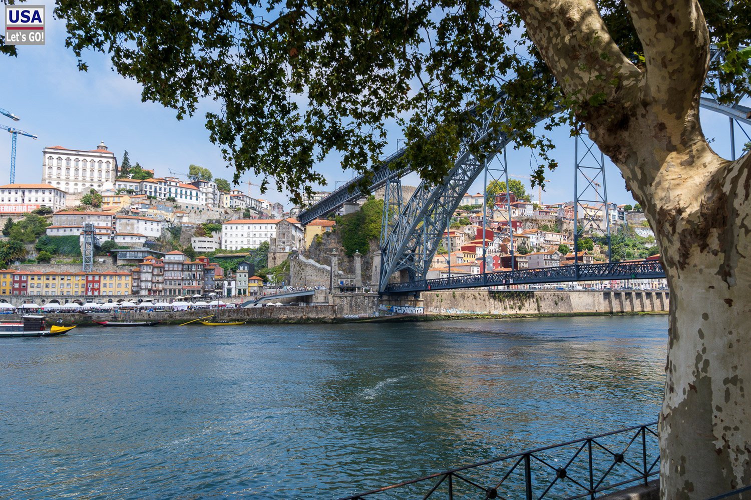 Ponte Luís I. und Douro vom Ufer aus
